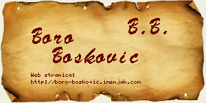 Boro Bošković vizit kartica
